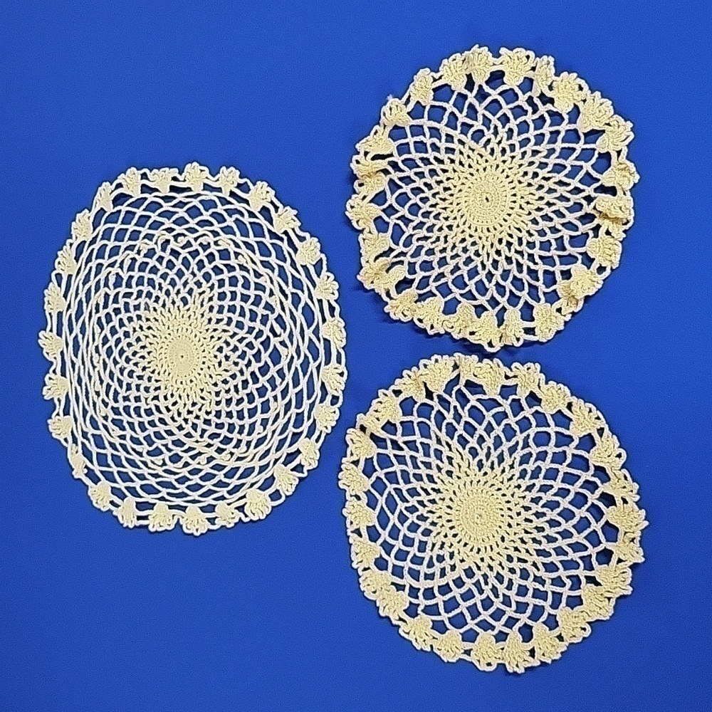 Set Of (3) Vintage Doilys